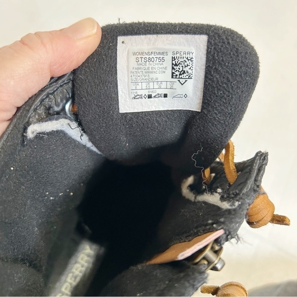 Sperry Saltwater Quilted Duck Boots Size 8 Black Snow Boots - Picture 10 of 11